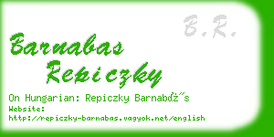 barnabas repiczky business card
